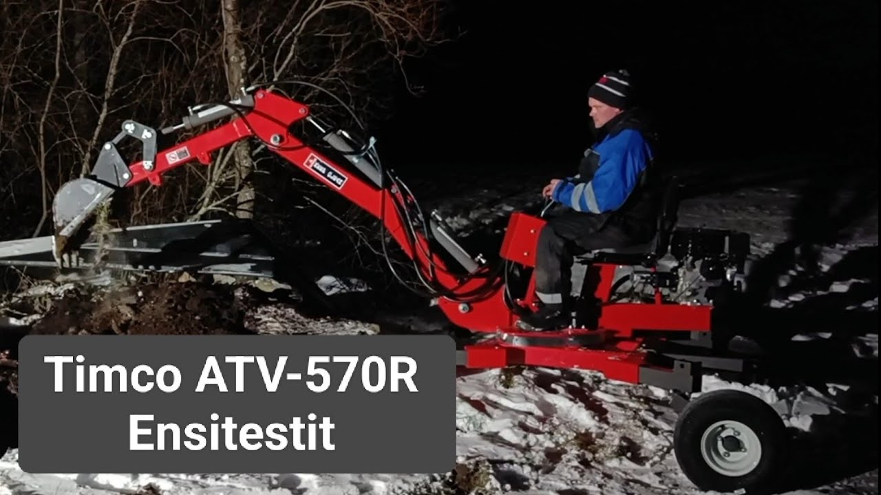 Ensitestit Timco ATV-570R 360 kaivuulaitteella