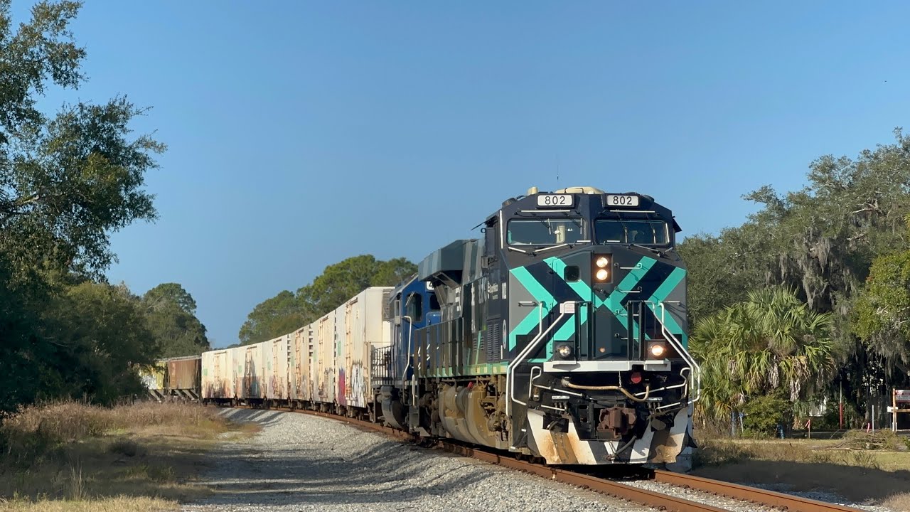 FEC Trains Around St. Augustine, Florida