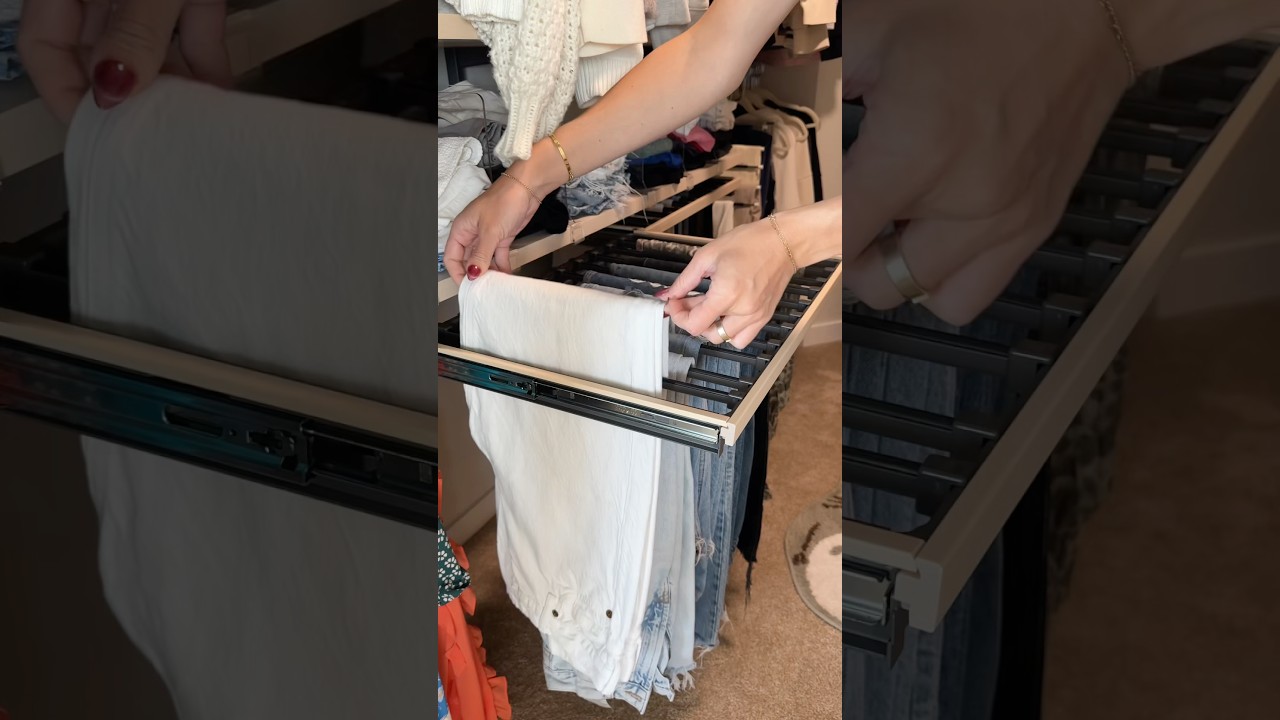 *ASMR* CLOSET FILLING! #asmr #restock #closet #clothing #clothes #fashion #satisfying #closetgoals