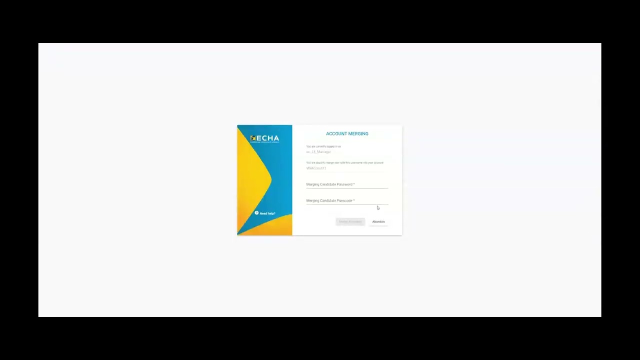 How to merge ECHA Accounts to an EU Login Account