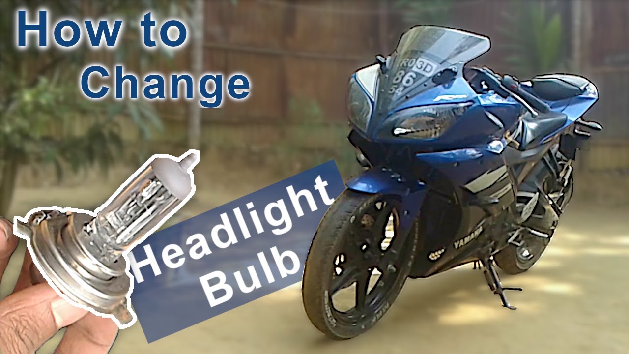 How to Change Motorcycle Headlight Bulb | Yamaha R15 V2 DIY! 🔧💡