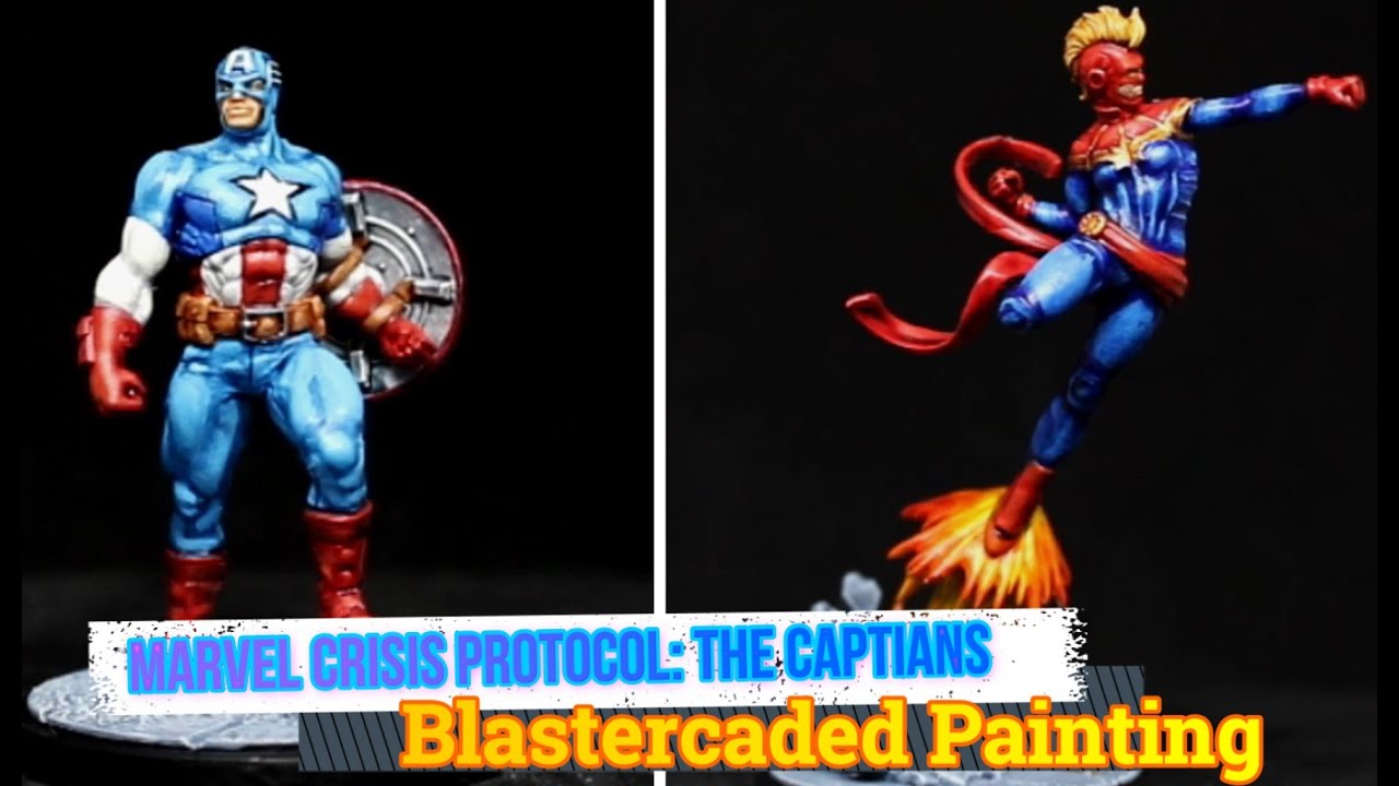 How To Paint Marvel Crisis Protocol: Captain America and Captain Marvel
