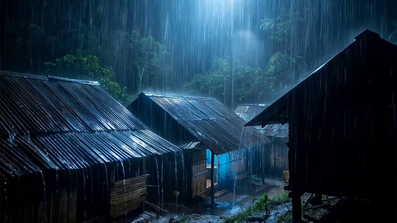 Heavy Rain and Thunderstorm – Deep Sleep Rain Sounds for Calm Night and Insomnia Relief
