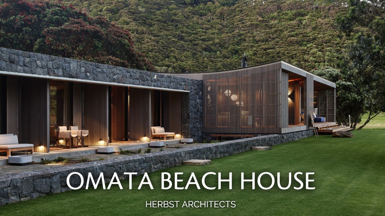 Stone and Wood House Discreetly and Respectfully Blends into the Untouched Environment