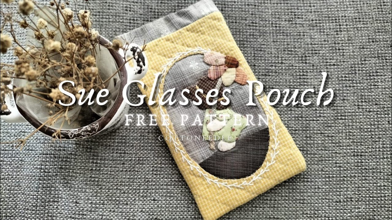 How to sew: Sue Glasses pouch with flex frame + free pattern