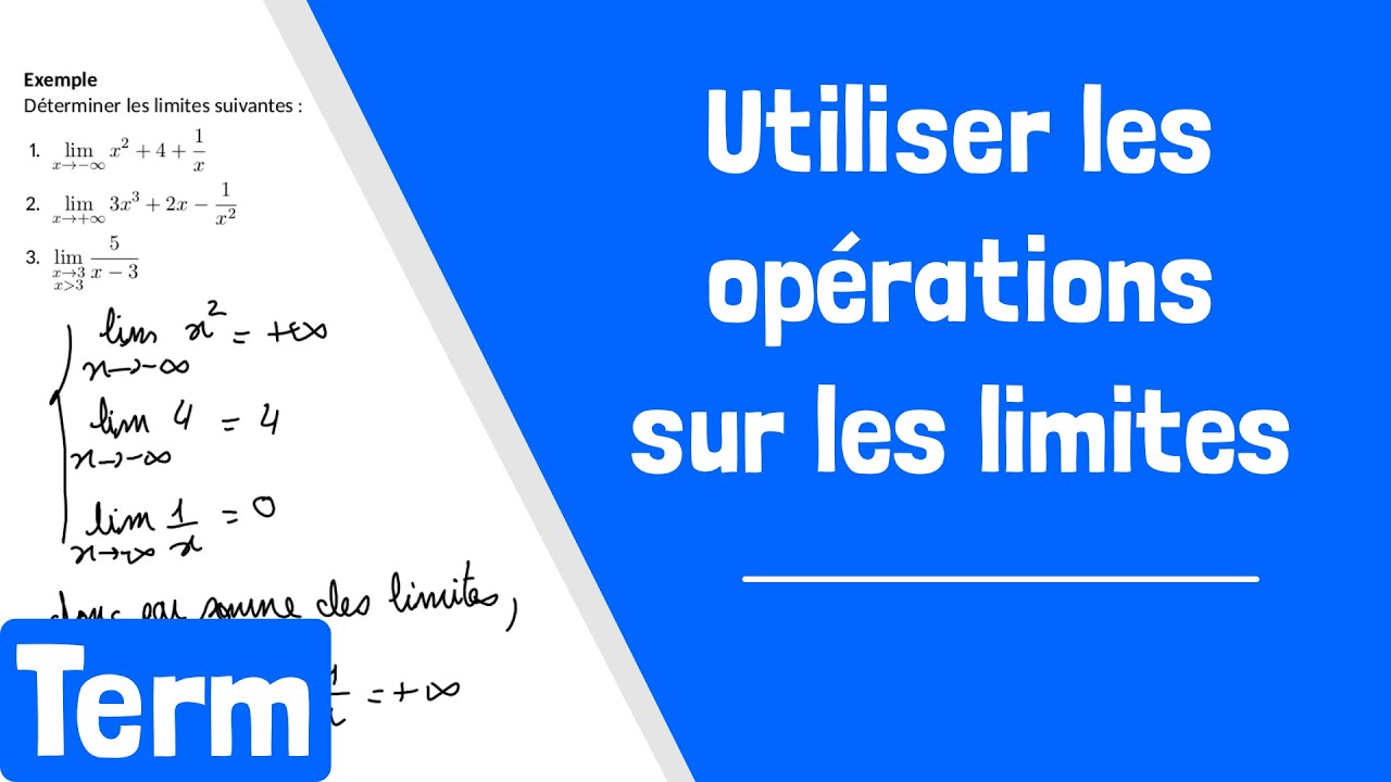 Comment calculer la limite d'une fonction en utilisant les op&eacute;rations sur les limites ?