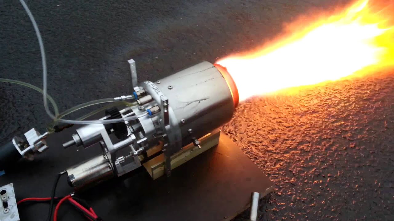Ohdie 7  Testlauf  Eigenbau RC Turbine
