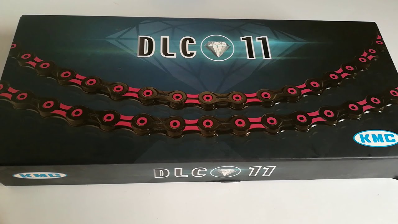 KMC DLC 11 bike chain pink black look