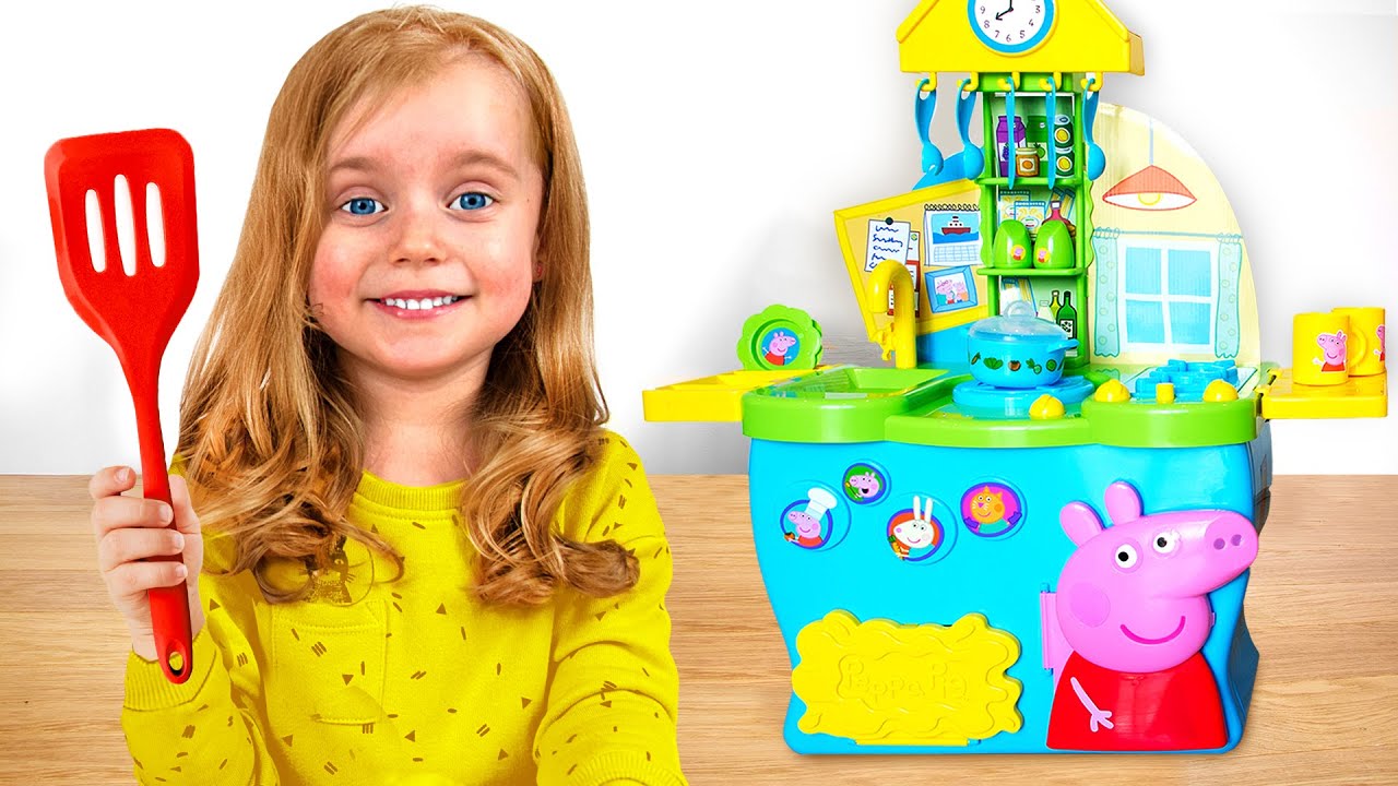 Gaby Pretend Play Story with Kitchen Toys Set | Alex and Gaby Dress Up Funny Costumes