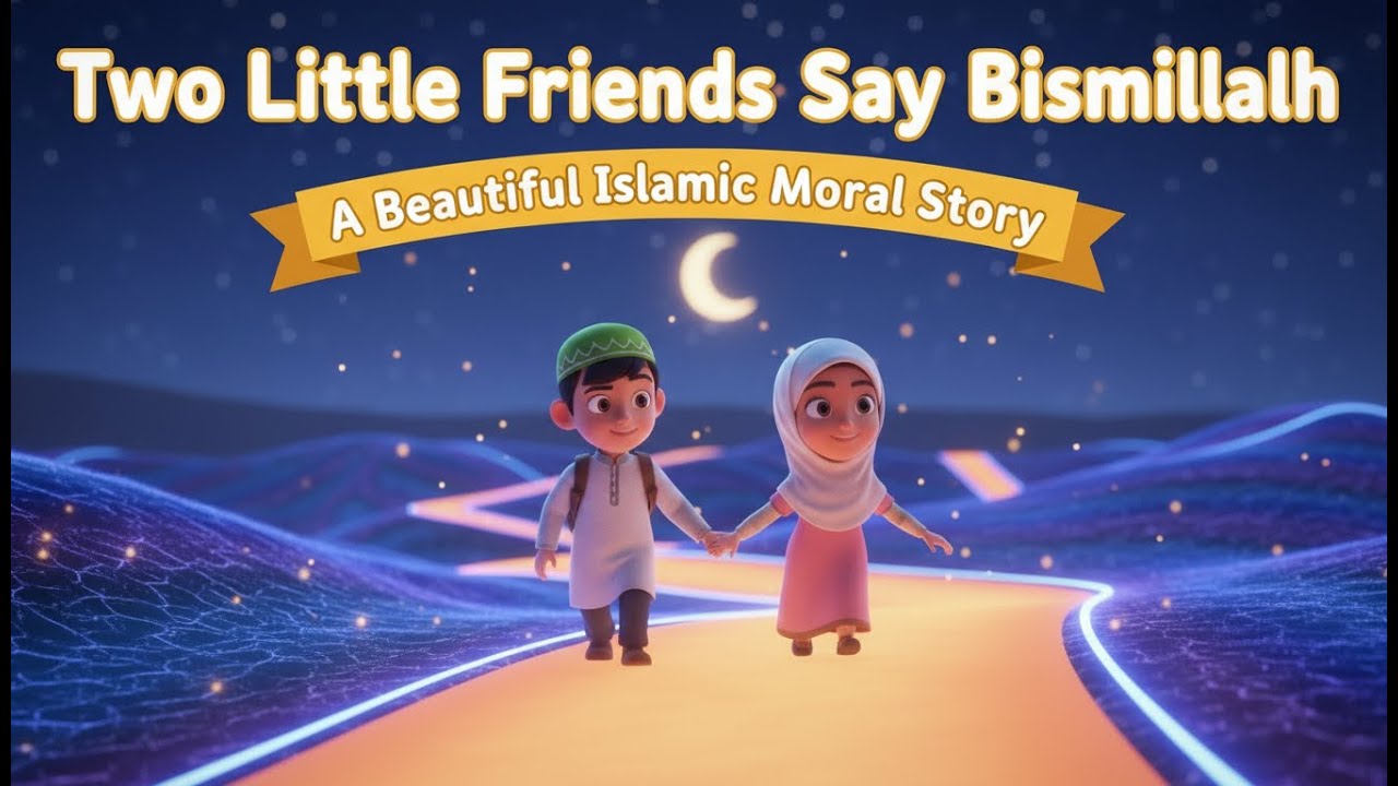 Two Little Friends Say Bismillah  A Beautiful Islamic Moral Story for Kids 🌸