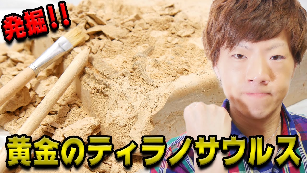 黄金の恐竜の化石発掘して組み立ててみた。