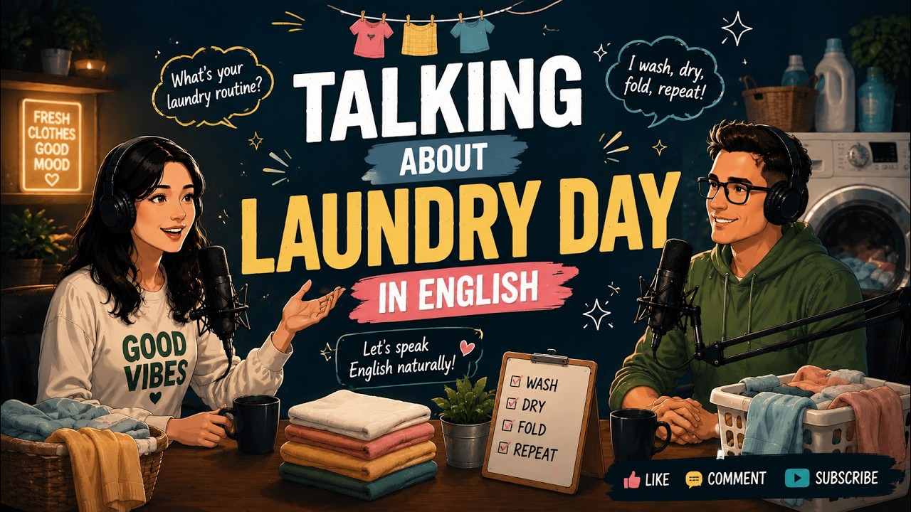 Learn English Podcast for Beginners 🧺 Talking About Laundry Day | English Conversation