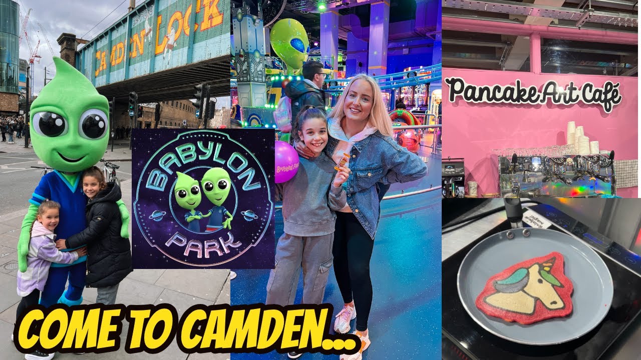 LONDON VLOG: Camden Market~ BABYLON PARK INDOOR THEME PARK, PANCAKE ART CAFE! FAMILY DAY OUT!!