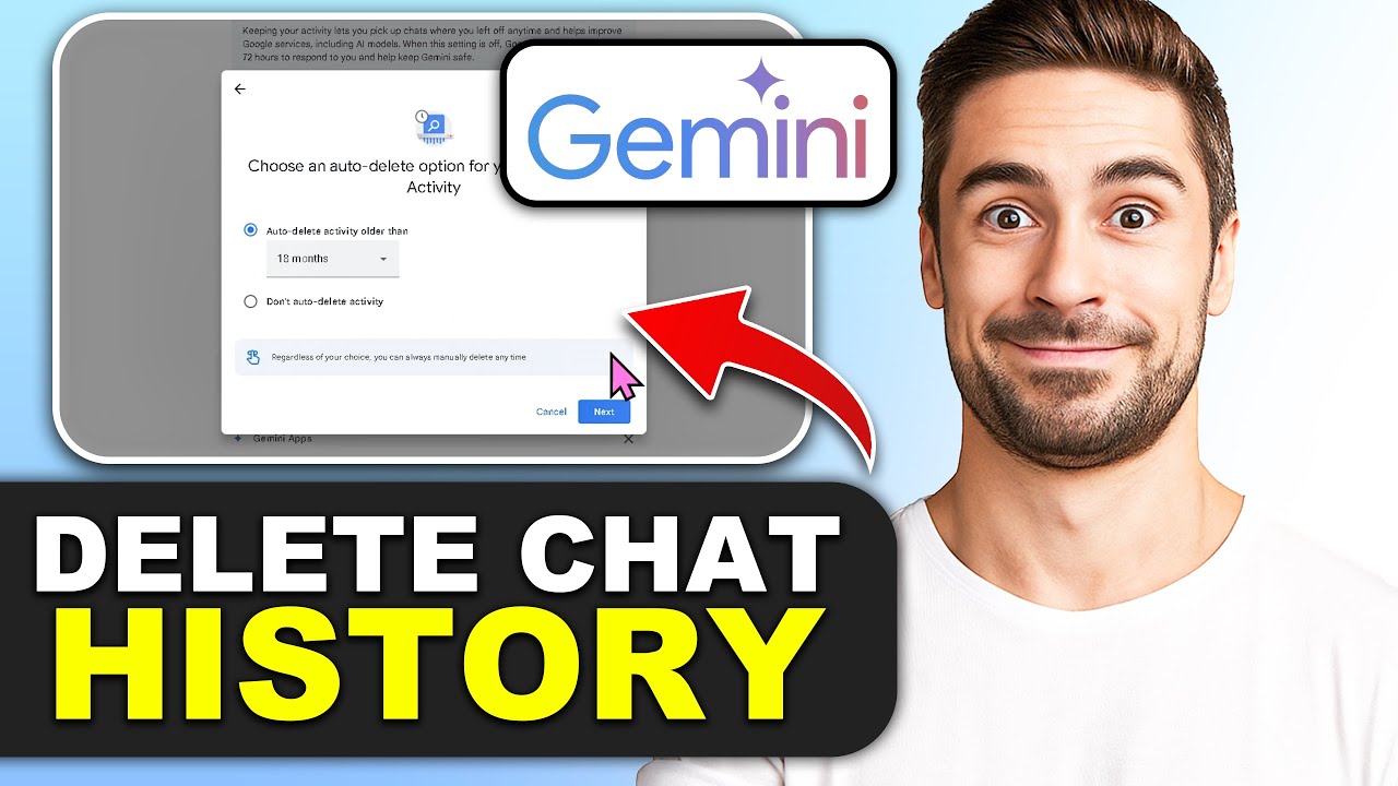 Как удалить историю чата Google Gemini в 2026 году