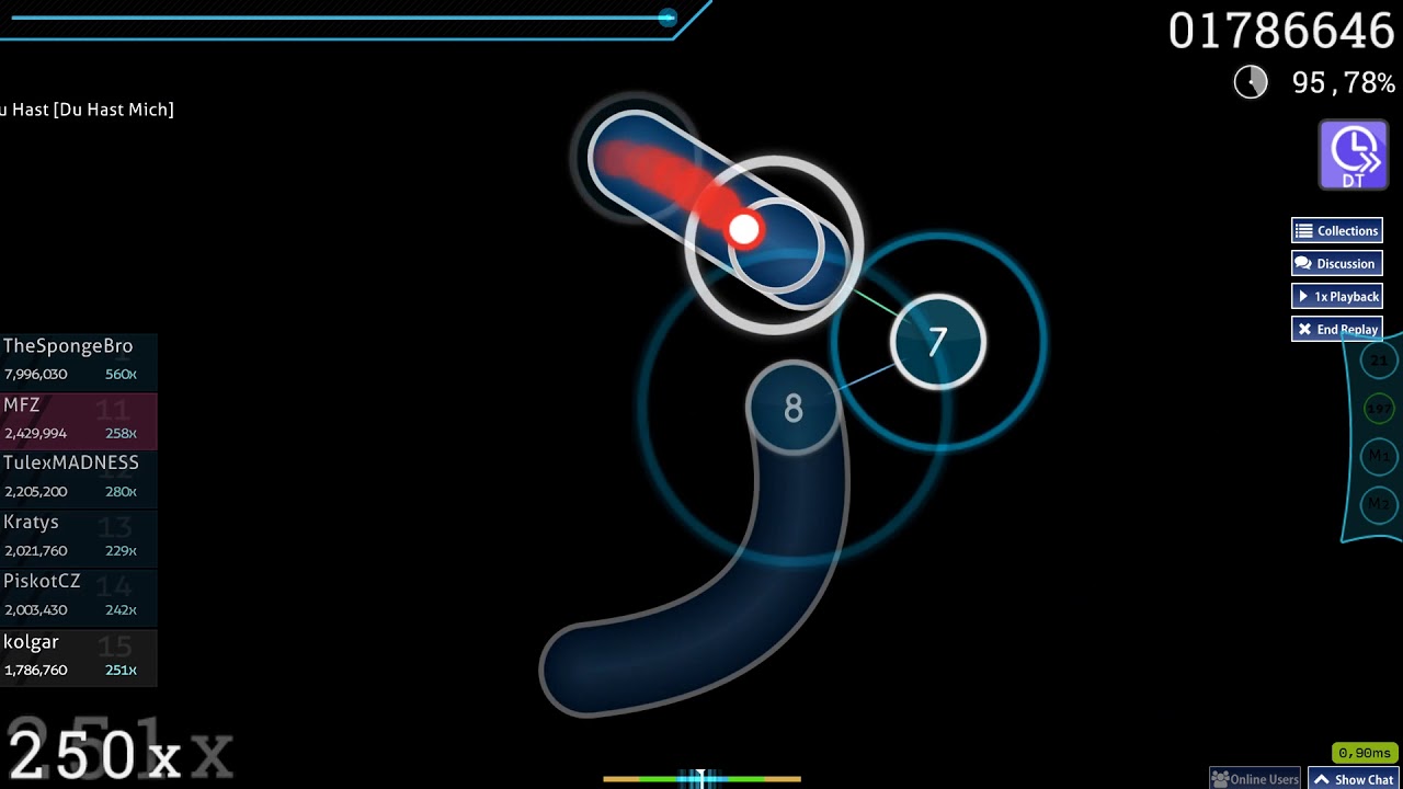[Osu!] Rammstein - Du Hast [Du Hast Mich] DT 365x A rank (kolgar)