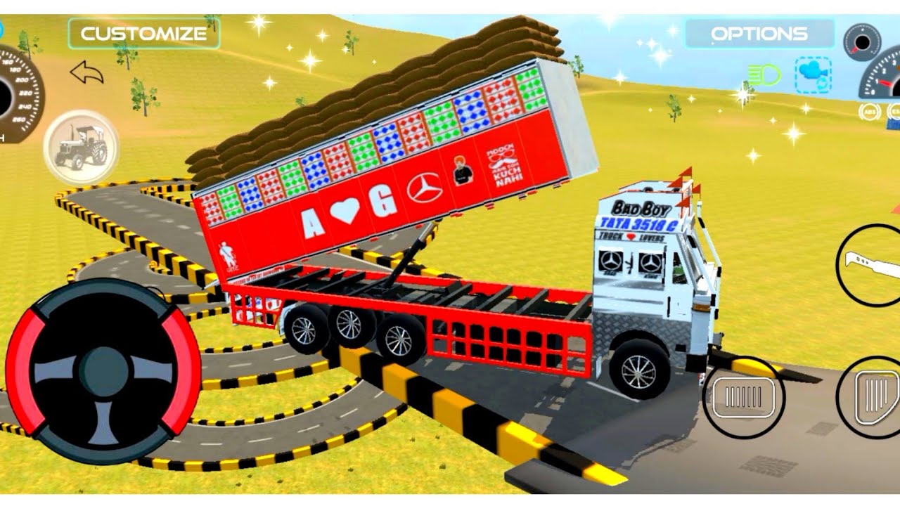 Cargo unloading from above | Indian truck driving game #androidgameplay #indiangame 