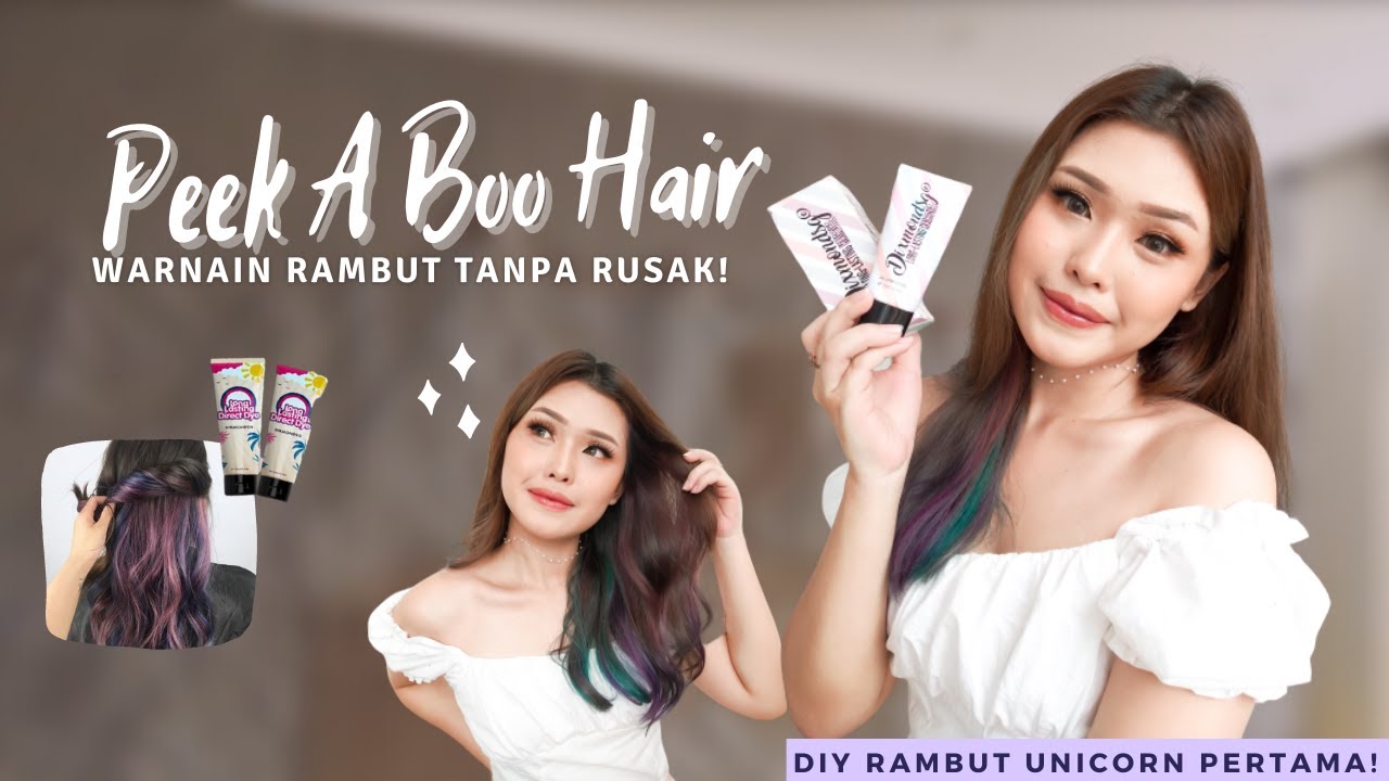 (GIVEAWAY) DIY UNICORN PEEK-A-BOO HAIR DI RUMAH || serafinakarla