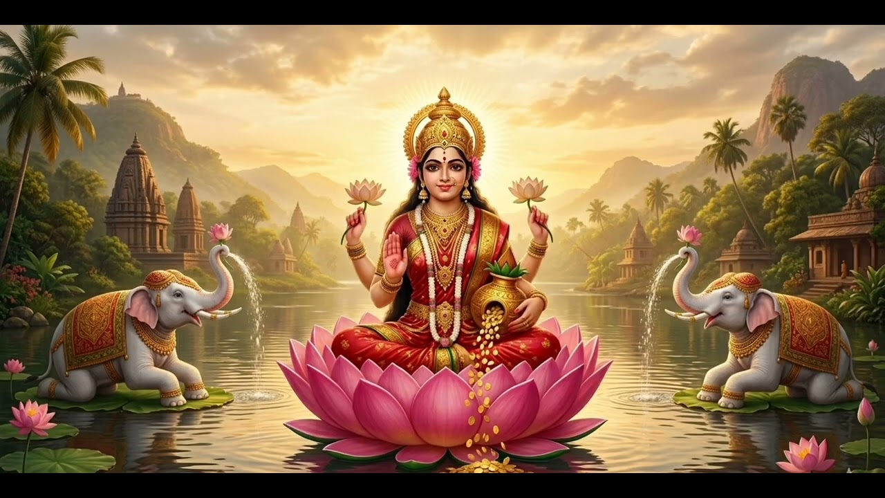 ওঁ শ্রীং হ্রীং ক্লীং মহালক্ষ্ম্যৈ নমঃ| ধন-ধান্য-সৌভাগ্য দাত্রী, চরণে তোমার প্রণাম লহ।