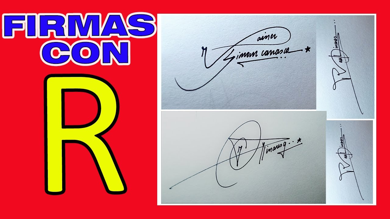 FIRMAS CON R | COMO FIRMAR CON R | FIRMAS ELEGANTES
