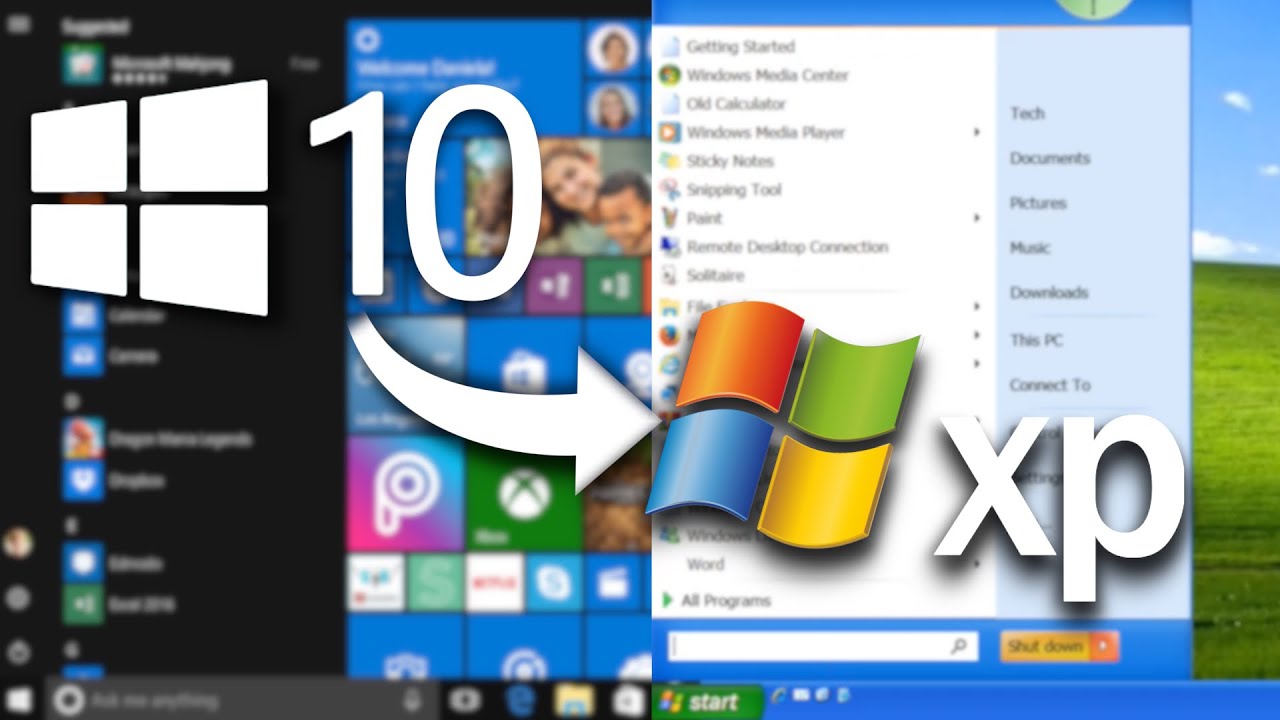 Windows 10 Transformed into Windows XP
