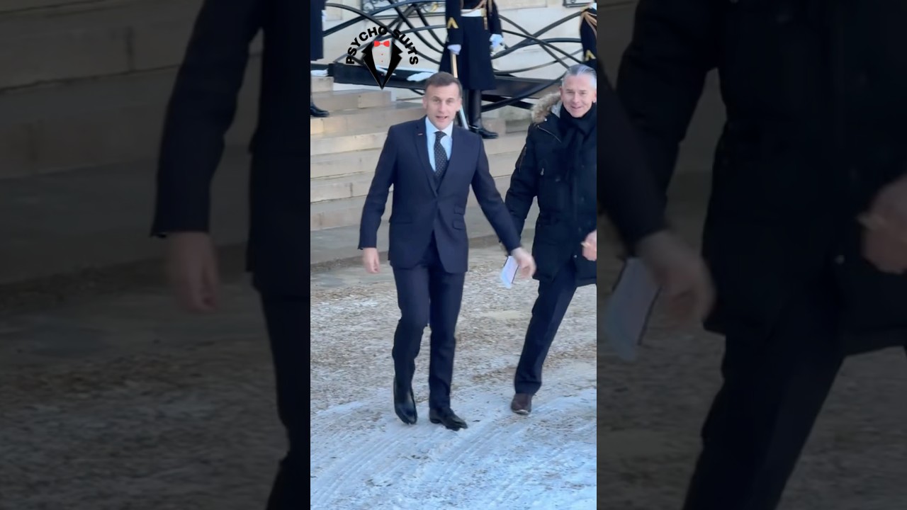 Emmanuel Macron Stepping Out in the Straight Freezing Cold With Royal Guards 💪💕 #emmanuelmacron