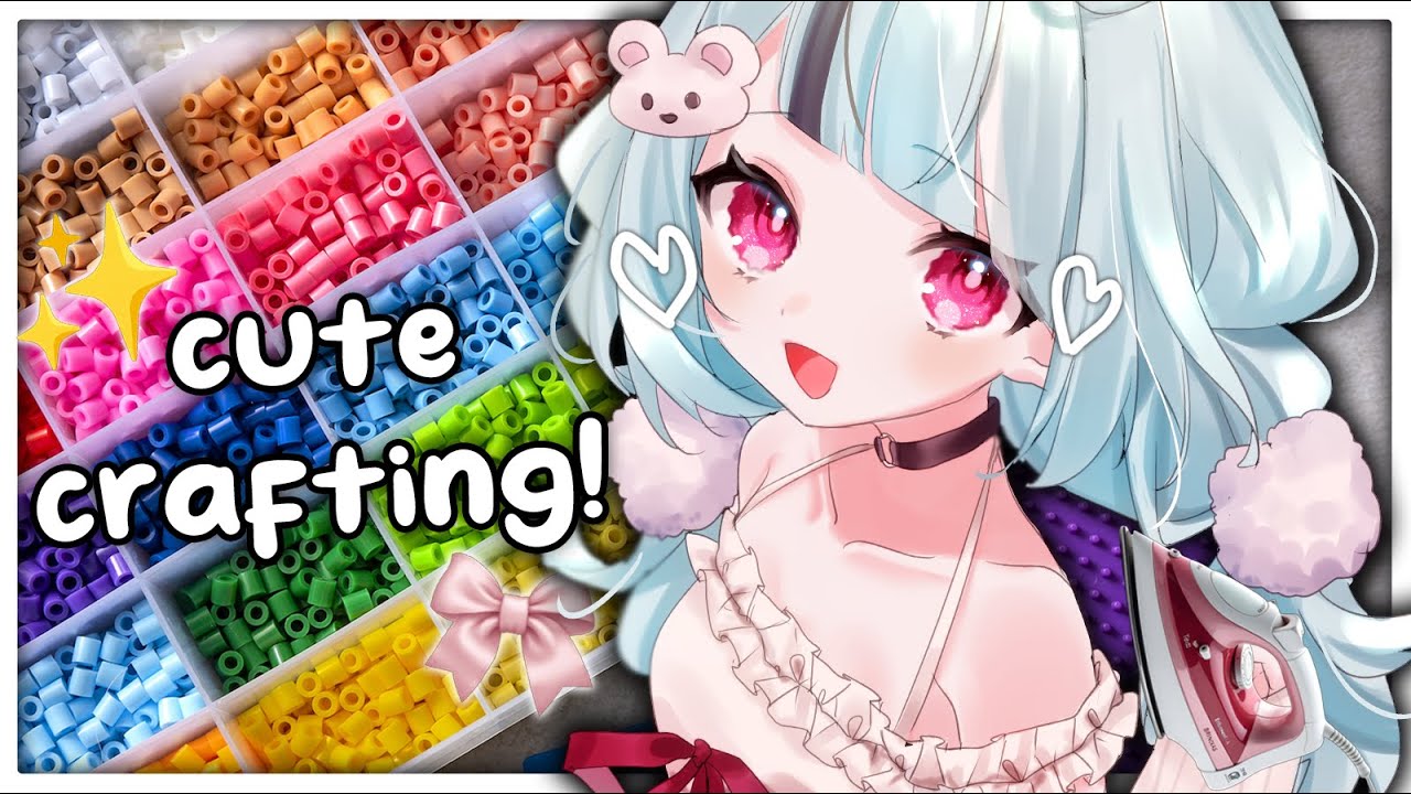 Making Cute Girly Bead Art With You! ✨【Handcam】