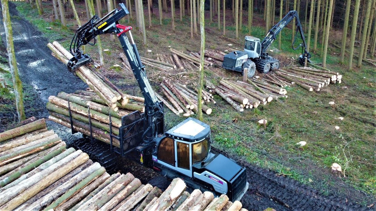 🌲*Logset-TEAM* • Logset 10H & Logset 6F • Harvester & Forwarder in Action • Schweinsberg • Logging 🌲