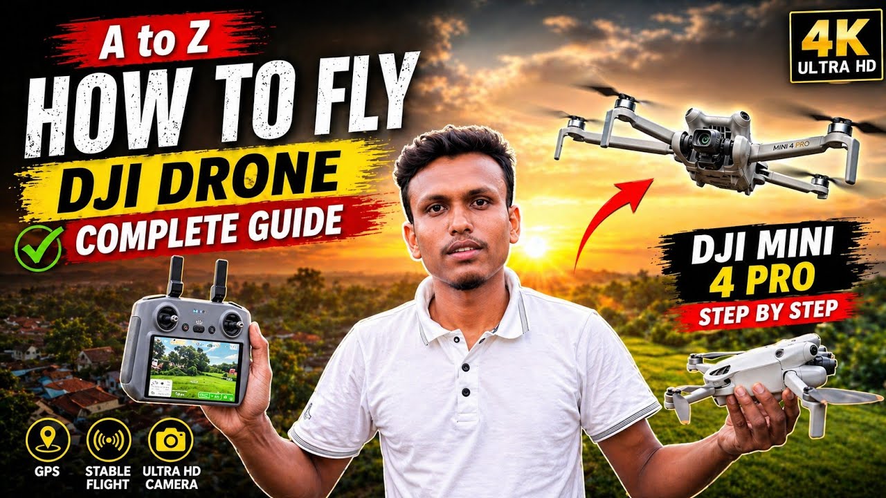 How to Fly DJI Mini 4 Pro Drone | DJI Drone Flying Tips in Hindi | Beginner Guide 