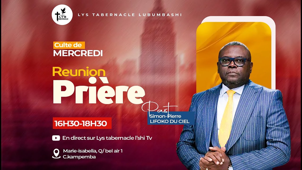 CULTE DE PRIERE SPECIAL DU 04.02.2026 :  POUR LE BAPTEME DU SAINT-ESPRIT .   REVEREND SILAS KABONGO.