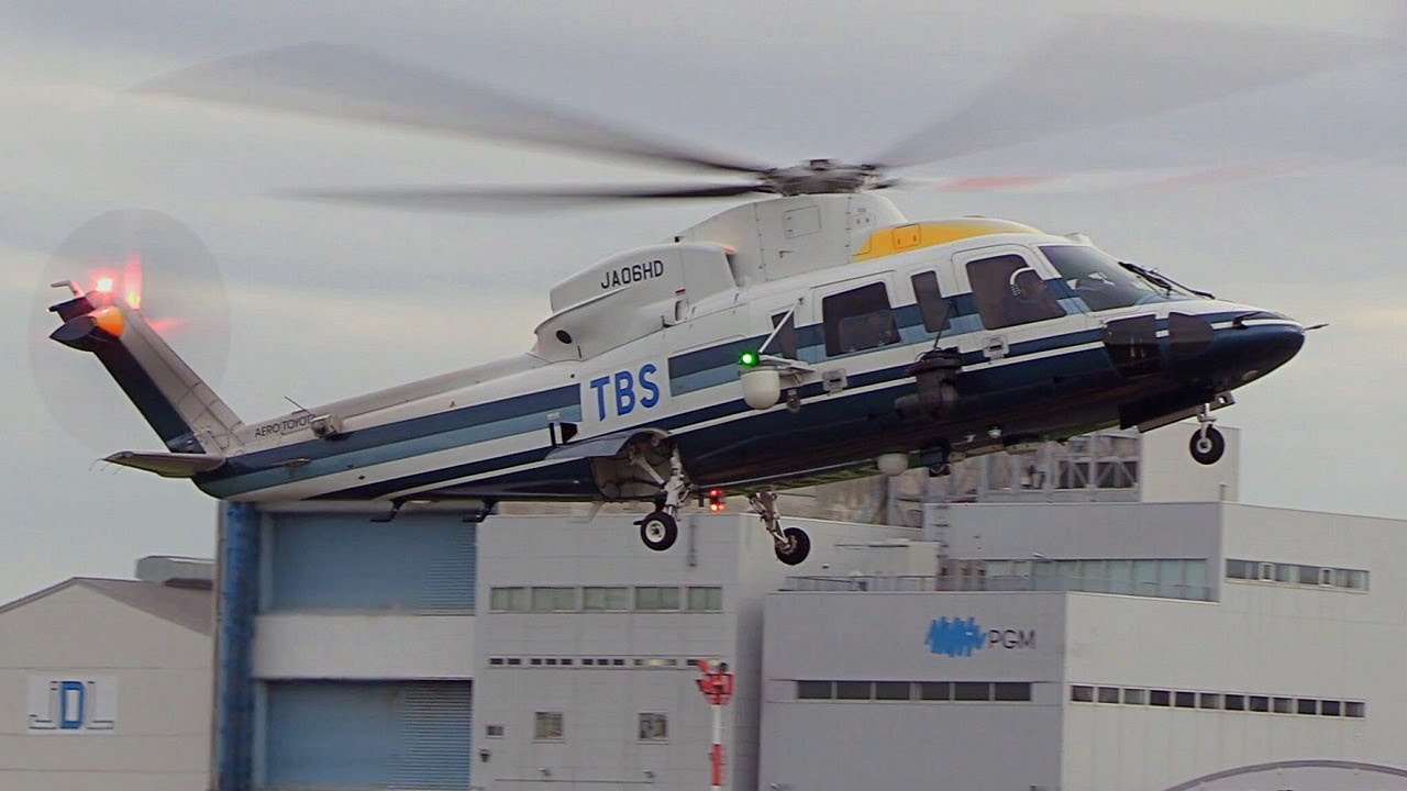【Tokyo Heliport】12Helicopter takeoffs and landings BK117,R44,505X,AW139,AS350B3,S76C,AS365N3etc.