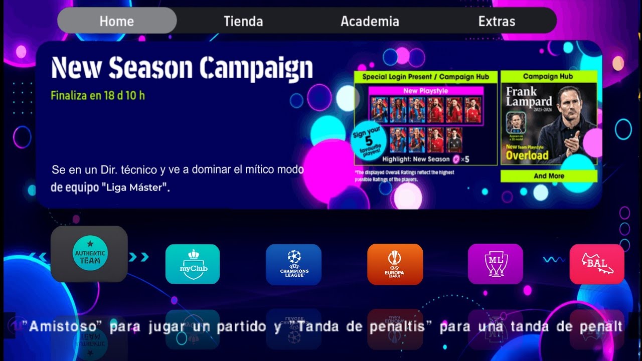 eFootball 2027 V1 Para Android/M&oacute;vil (PPSSPP) Fichajes, Con narraci&oacute;n en espa&ntilde;ol
