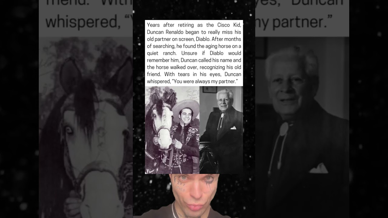 Duncan Renaldo Reunites With His Beloved Horse Diablo