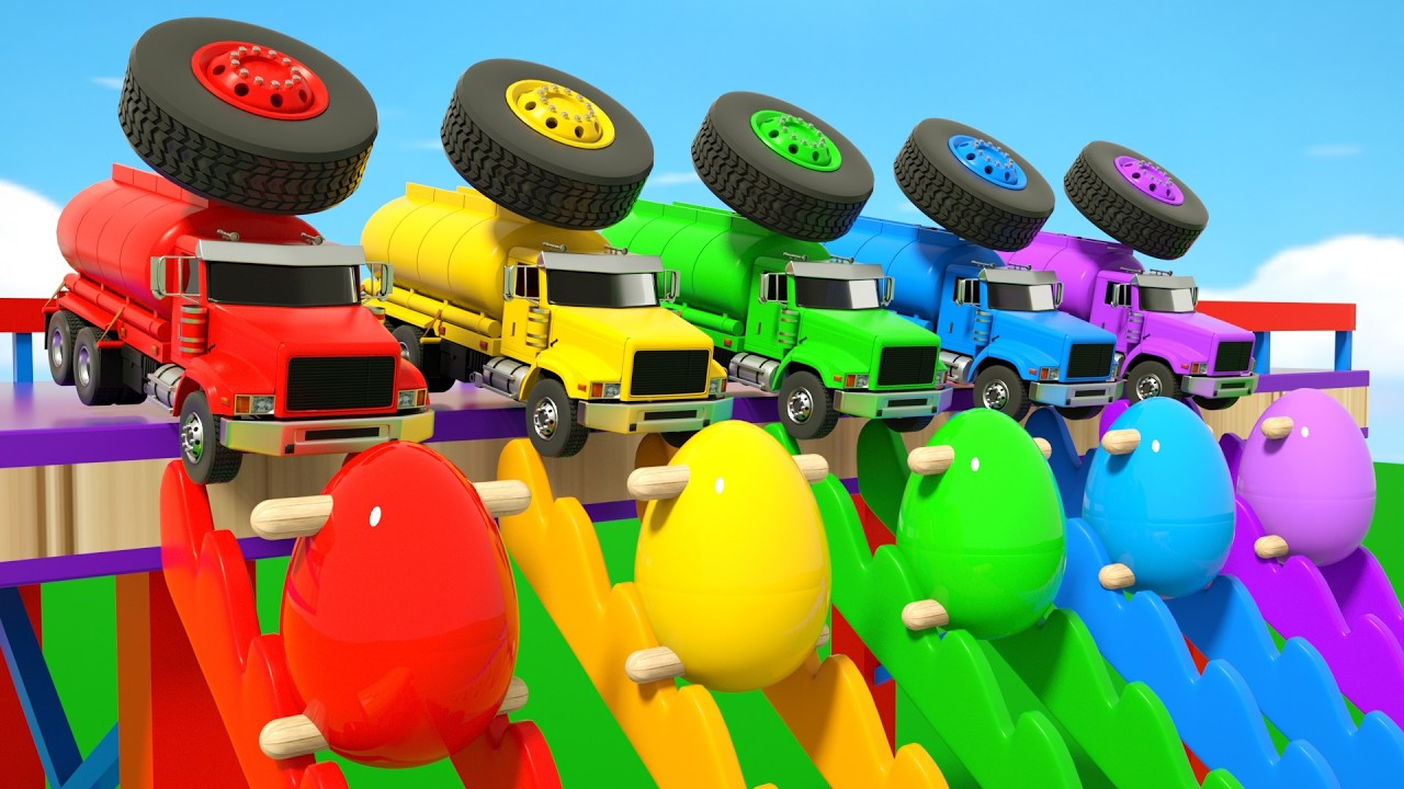 Giant Magic Surprise Eggs with Color Cars | Learn Colors for Kids | Baby Nursery Rhymes