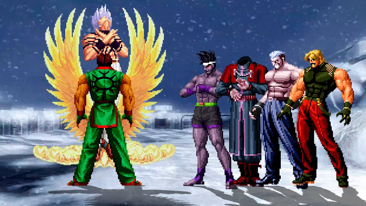 [KOF Mugen] Xavier Kim vs KOF Bosses Team
