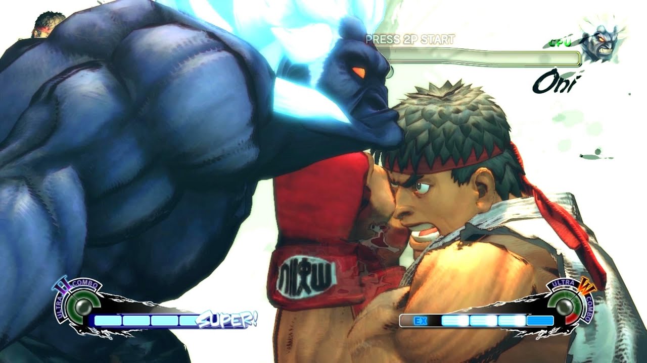 Ultra Street Fighter 4 - Ryu 60FPS Gameplay Playthrough + Secret Shin Oni Boss Fight