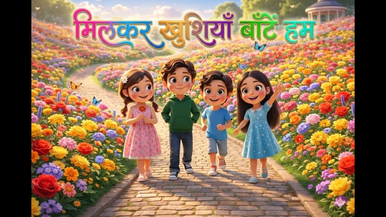 मिलकर खुशियां बाँटें हम 🌈 | Friendship Story for Kids | Hindi Moral Story