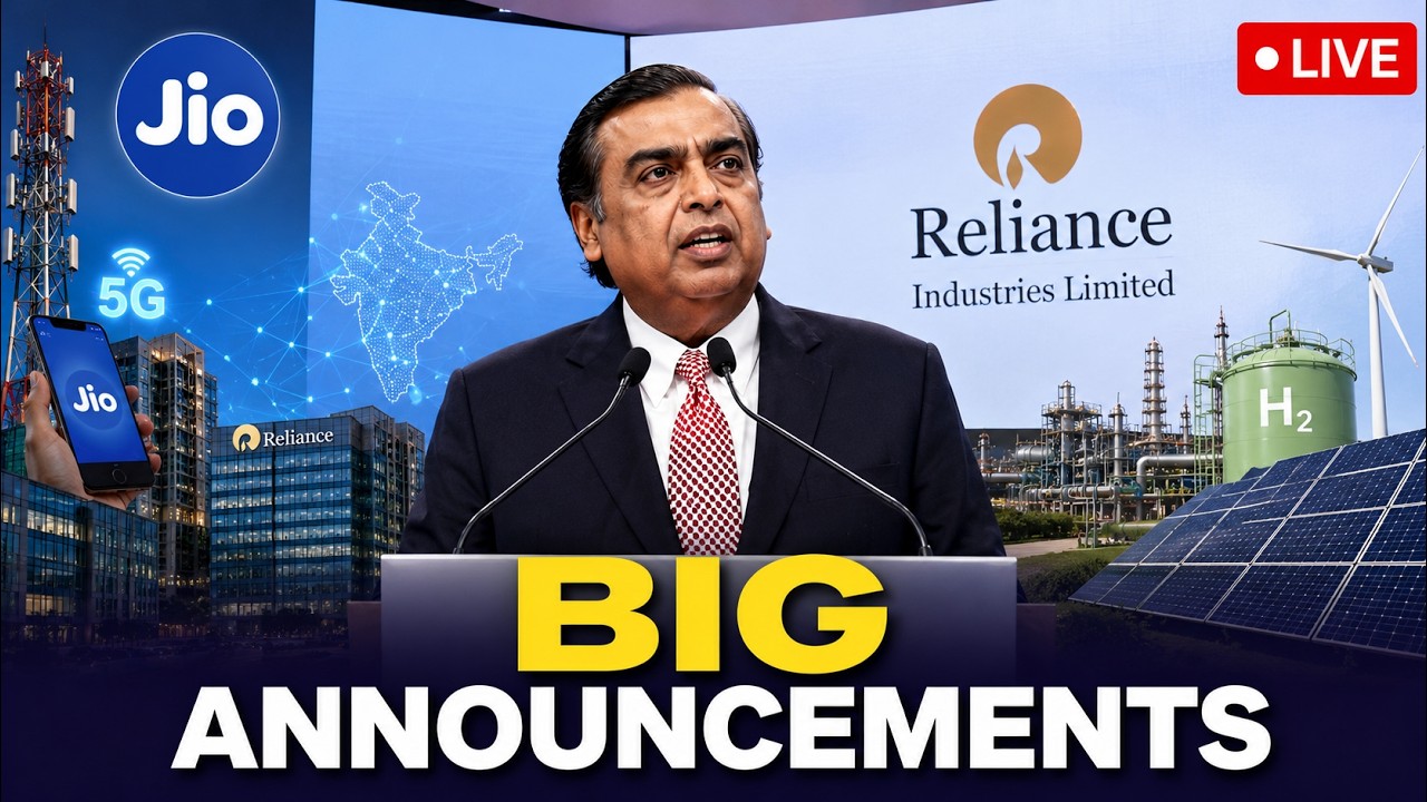 Mukesh Ambani LIVE | Reliance AGM 2026 Keynote Address | Jio IPO, AI, Retail & Green Energy Roadmap
