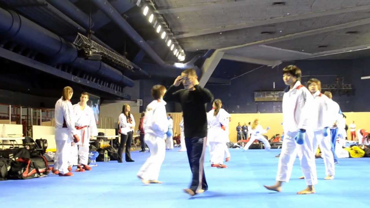 Warm up area - Japanese Kumite Team - 2012 World Karate Championships | WORLD KARATE FEDERATION