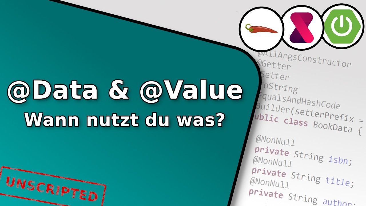 Project Lombok: @Data/@Value Veränderbar oder nicht, das ist hier die Frage! (praxisnah & einfach)