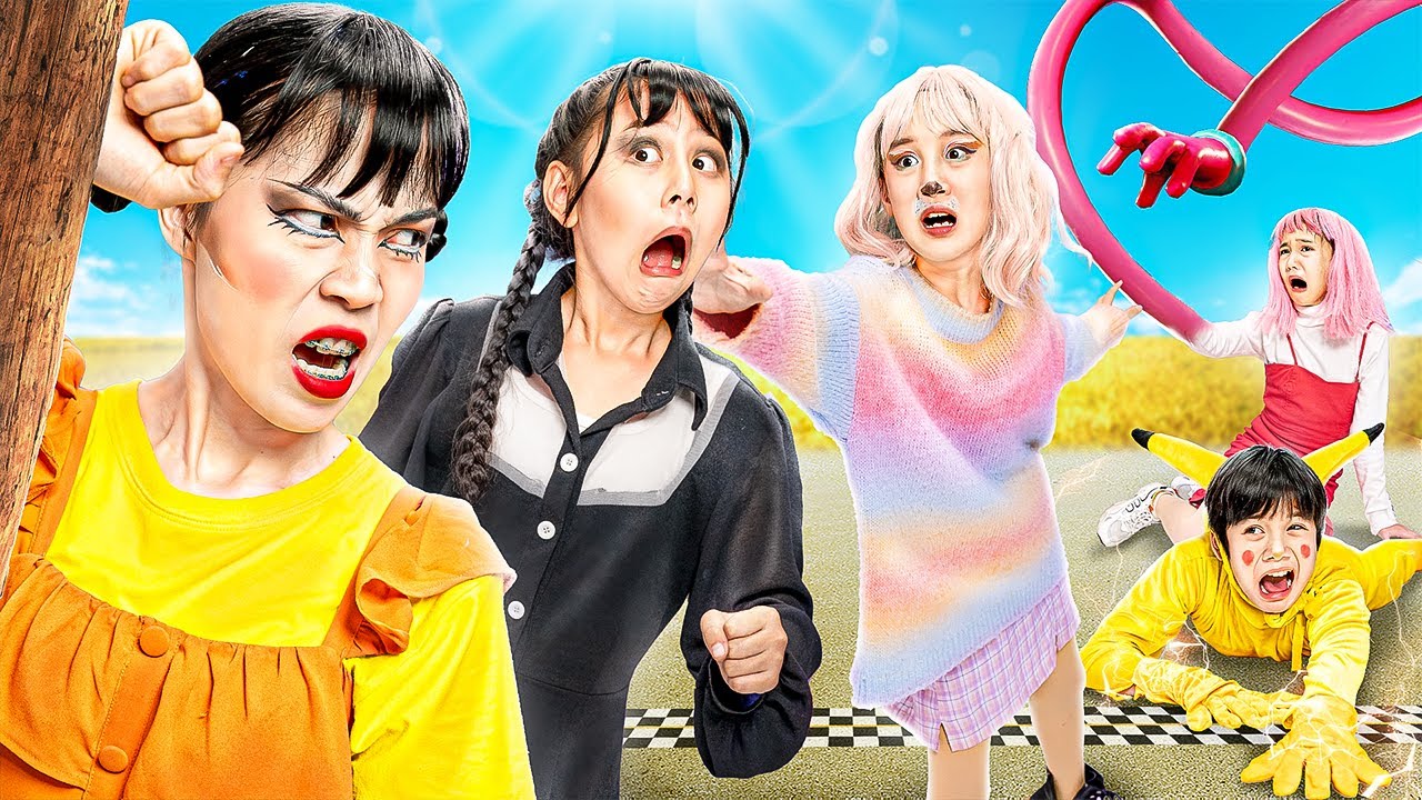¡Baby Doll & Amigos Jugaron Al Juego Del Calamar En La Vida Real! ¡Luz Roja, Luz Verde!
