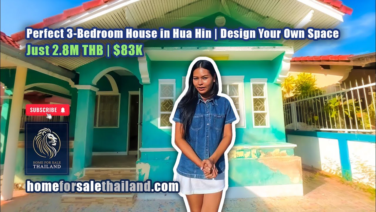 Perfect 3-Bedroom House in Hua Hin 🌴 | Design Your Own Space! – 2.8M THB | $83K