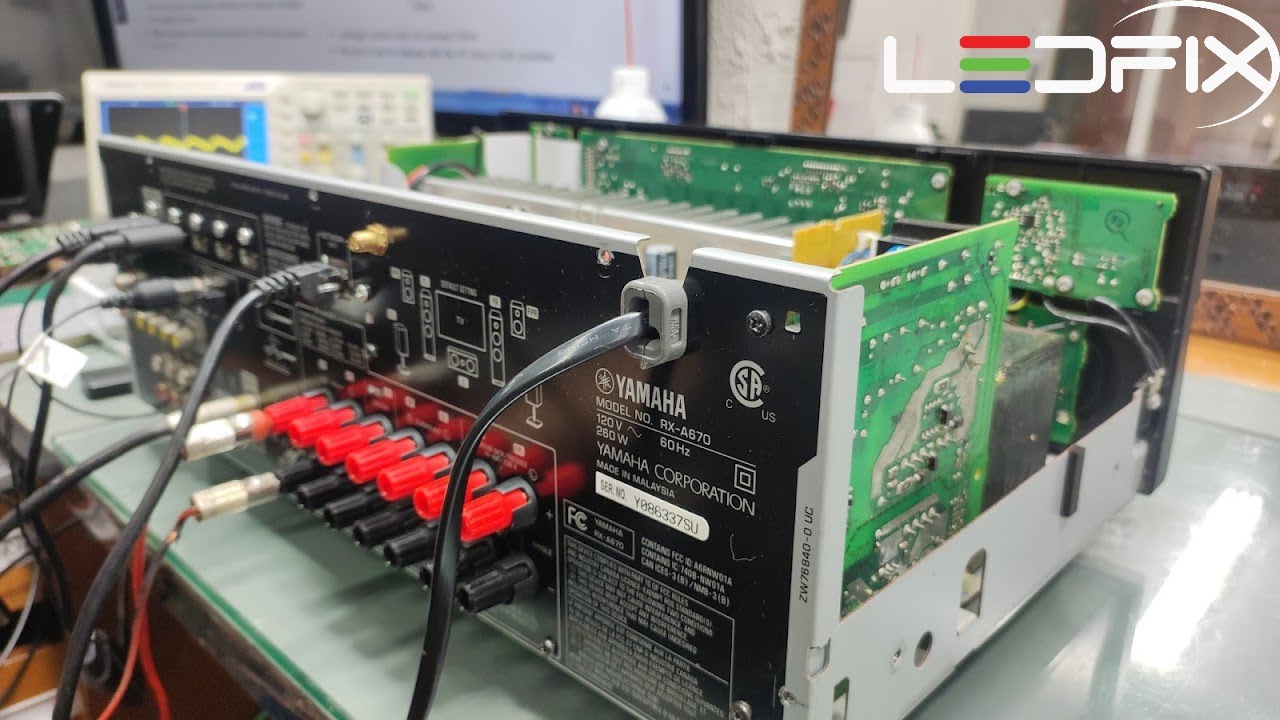 Receiver Yamaha RX-A670 não tinha som nem imagem | Consertado na Ledfix