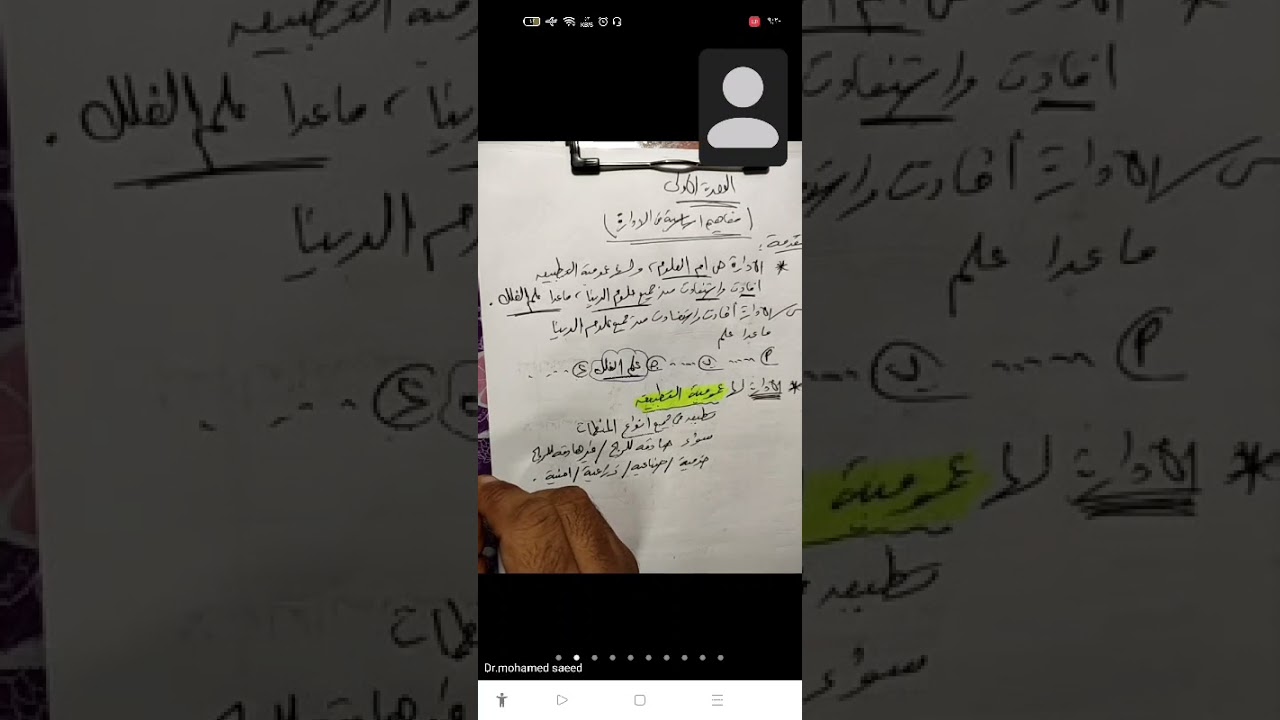 محاضرة هامة ادارة 1 الوحدة الاولي والثانية مكثف الادارة د.محمد سعيد 01150304911 واتس اب