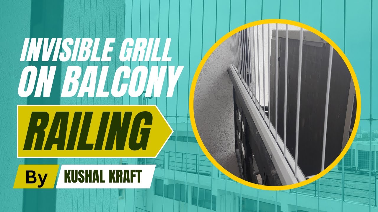 रेलिंग पर  इनविजिबल ग्रिल इंस्टालेशन रांची में  - Installing Invisible Grill on Railing in #ranchi