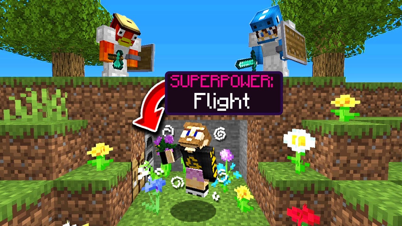 Minecraft Manhunt, but Flowers are secretly OP...
