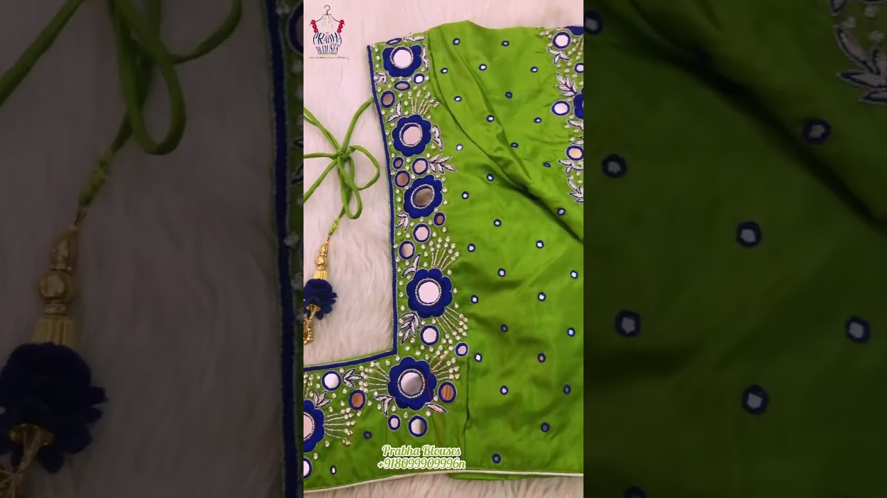 Latest mirror work blouse designs / prabhablouses / maggamwork