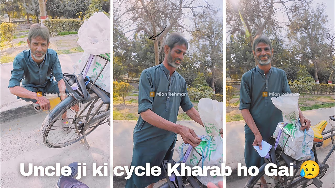 Uncle ji ki cycle Kharab ho Gai😥😭 || Mian Rehman #humanity #help #happiness