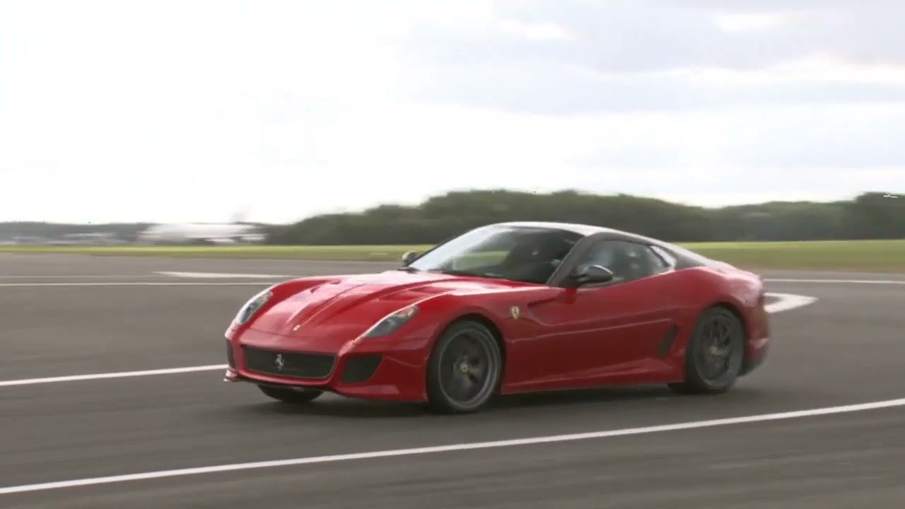 Top Gear  -  The Ferrari 599 GTO goes around the track.