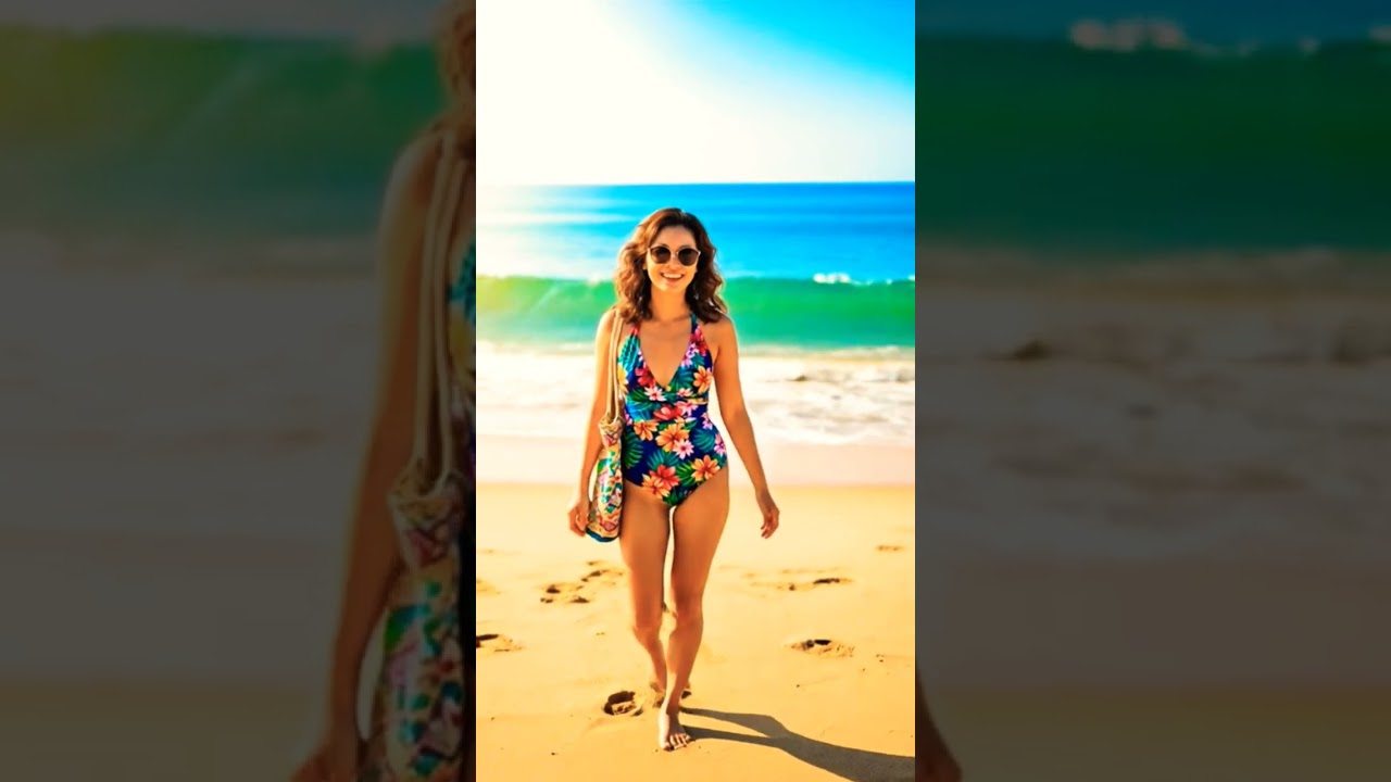 Hot Asian Woman at the beach 