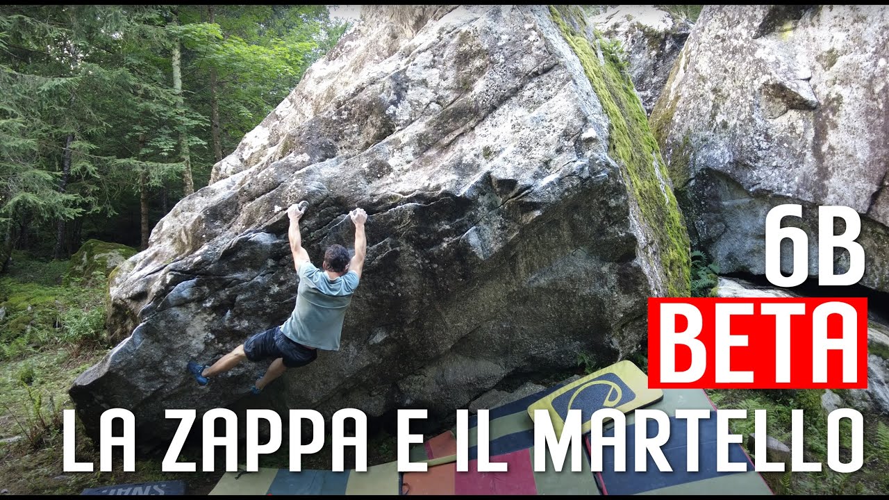 BETA - LA ZAPPA E IL MARTELLO 6B - Boulder BETA | Val di Mello